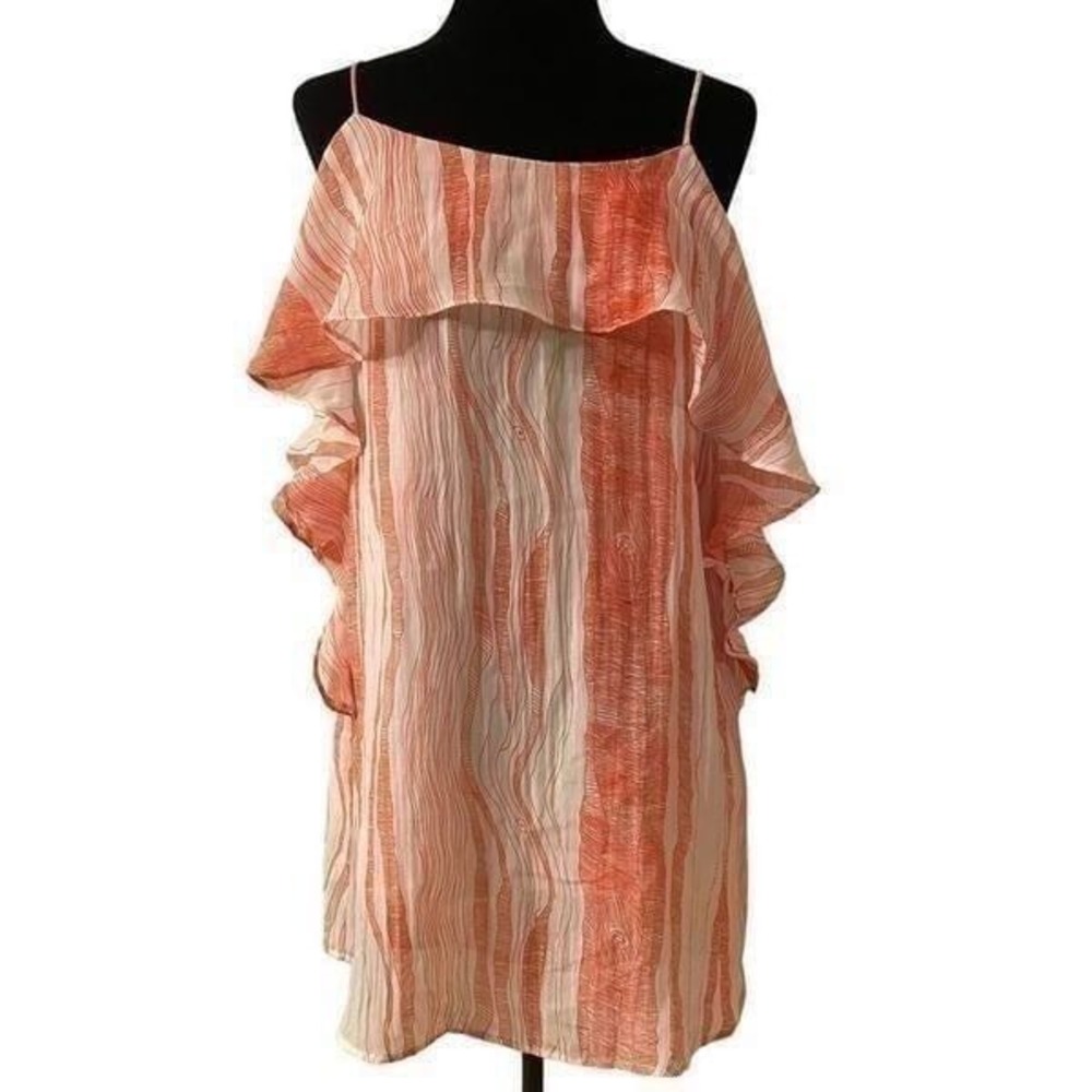 Charlie O by Kinnucan's Sleeveless Sheath Ruffled Dress Size‎ Medium